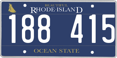 RI license plate 188415
