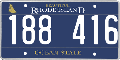 RI license plate 188416
