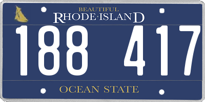 RI license plate 188417
