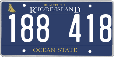 RI license plate 188418