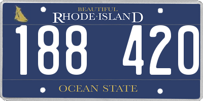 RI license plate 188420