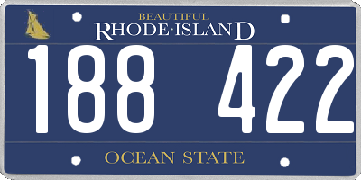 RI license plate 188422