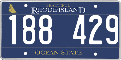 RI license plate 188429