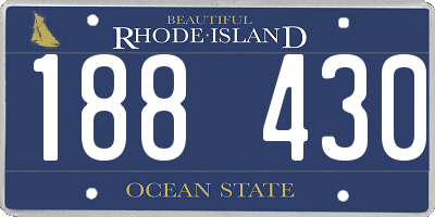 RI license plate 188430