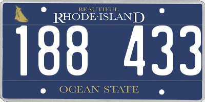 RI license plate 188433