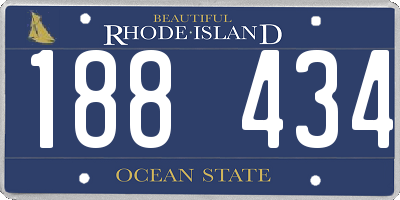 RI license plate 188434
