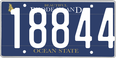 RI license plate 18844
