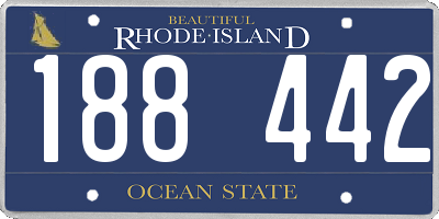 RI license plate 188442