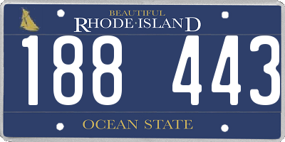 RI license plate 188443