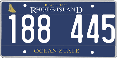 RI license plate 188445