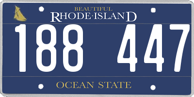 RI license plate 188447