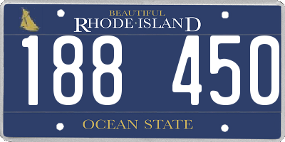 RI license plate 188450