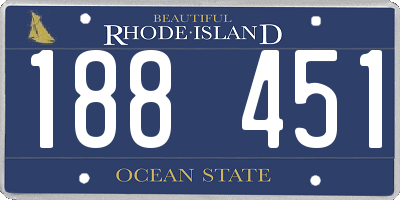 RI license plate 188451