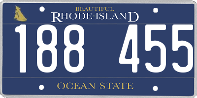 RI license plate 188455