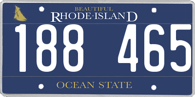 RI license plate 188465