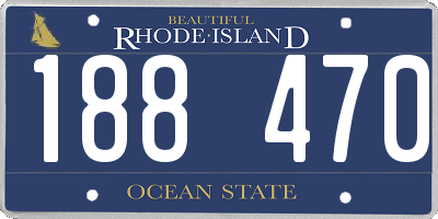 RI license plate 188470