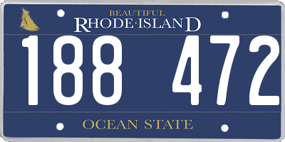 RI license plate 188472