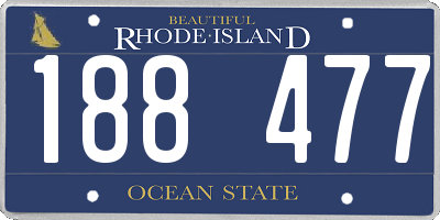 RI license plate 188477