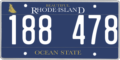 RI license plate 188478