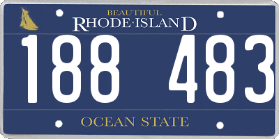 RI license plate 188483
