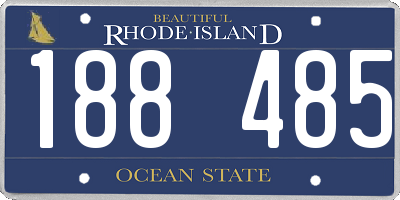 RI license plate 188485