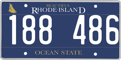RI license plate 188486