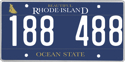 RI license plate 188488