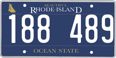 RI license plate 188489