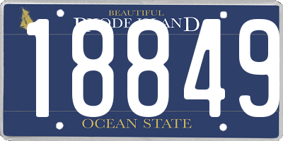 RI license plate 18849