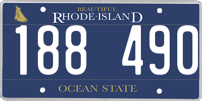 RI license plate 188490