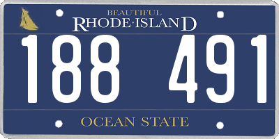 RI license plate 188491