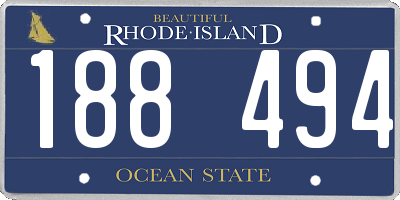 RI license plate 188494