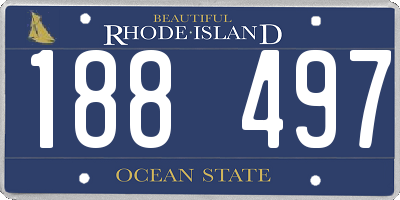 RI license plate 188497