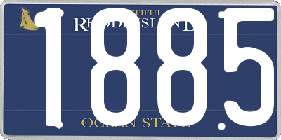 RI license plate 1885