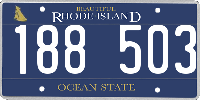 RI license plate 188503