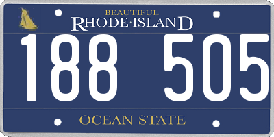 RI license plate 188505
