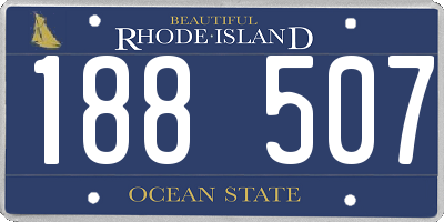 RI license plate 188507