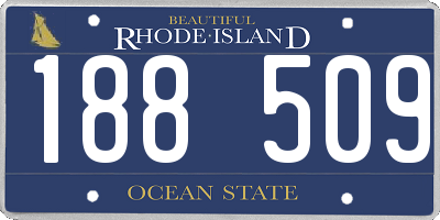 RI license plate 188509