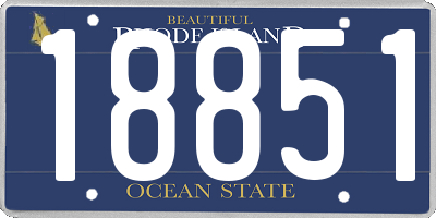 RI license plate 18851