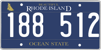 RI license plate 188512