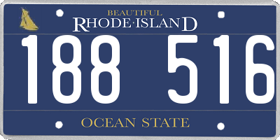 RI license plate 188516