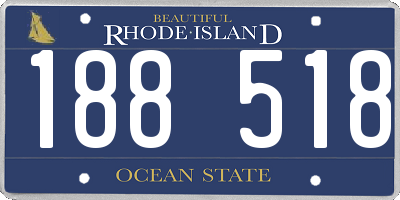 RI license plate 188518