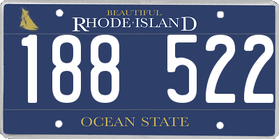 RI license plate 188522