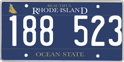 RI license plate 188523