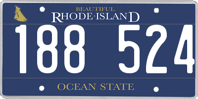 RI license plate 188524