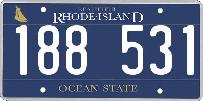 RI license plate 188531