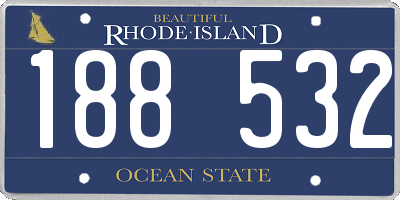 RI license plate 188532