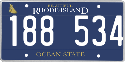 RI license plate 188534