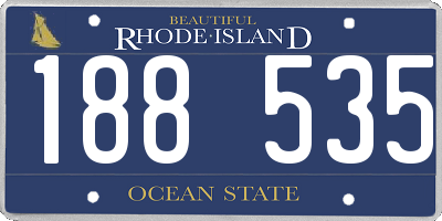 RI license plate 188535