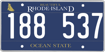 RI license plate 188537